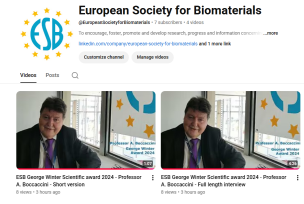 2024 George Winter Award winner interview: Prof. Aldo Boccaccini